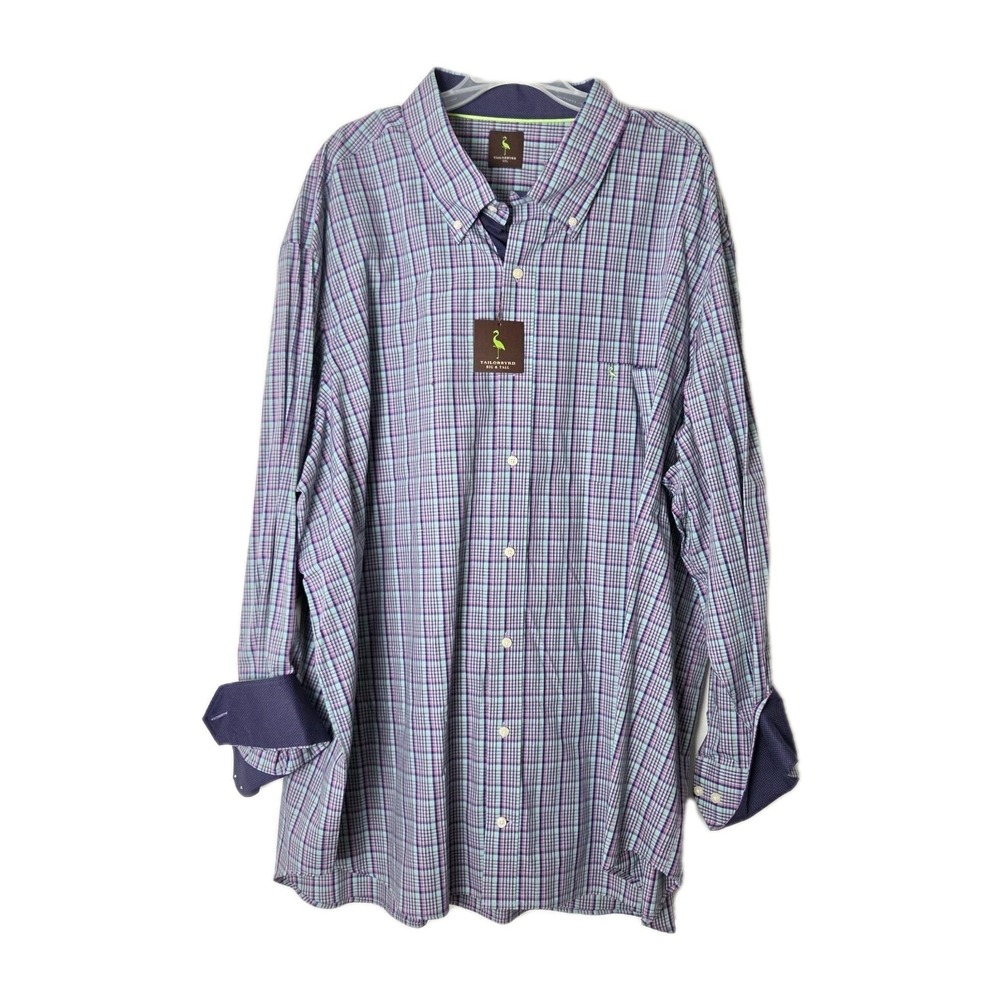 NWT Tailorbyrd‎ long sleeve cotton button down dress shirt men's size 4XL Casual